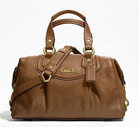 Coach Ashley Leather Satchel Saddle 19247