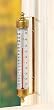 Antiqued Brass Wall Mounted Thermometer