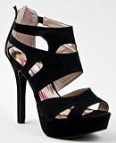 Qupid GAZE-239 High Heel Platform Cut Out Stiletto Sandal Bootie