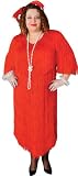 Women's Plus Size 20's Flapper Red Dress