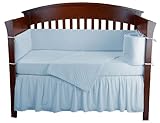 Tadpoles Dimple Velour Crib Set, Blue