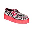 2 Inch Mens Platform Shoe Zebra Cheetah Veggie Creeper Shoes