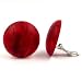 Schmuck Ohrclip, 30mm, Riss, rot-marmoriert-matt
