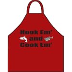Funny Apron -- Hook Em' and Cook Em' Barbecue Apron