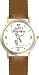 Habit 4 - Think Win-Win (English Text) - DELUXE TWO-TONE WATCH from THE 7 HABITS - WATCH COLLECTION BY WATCHBUDDY&reg; - Arabic Numbers - Brown Leather Strap-Size-Large ( Men's Size or Jumbo Women's Size )