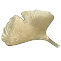 Aluminum Gingko Leaf Shape Pillar Plate - Brush Silver Finish