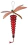 Sunset Vista Designs Enchanted Garden Collection Red Hummingbird Feeder with Dragonfly