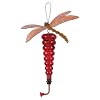 Sunset Vista Designs Enchanted Garden Collection Red Hummingbird Feeder with Dragonfly