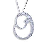 18k White Gold Alphabet Initial O Diamond Pendant Necklace (H-I, SI, 0.15 carat)
