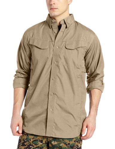 TRU-SPEC Men's Lightweight 24-7 Long Sleeve Field Shirt, Khaki, X-Large