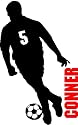 SOCCER BOY CUSTOM WITH NAME/NUMBER....WALL ART DECALS STICKERS