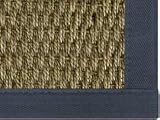 12' x 15' Half Panama 100% Seagrass Area Rug Carpet - Navy - 9 Sizes Available