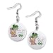 ST PATRICK'S DAY Who's Your Paddy Leprechaun Green Hook Dangle Earrings