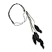 Generic Black Women Indian Peacock Feather Tassels Weave Extension Forehead Hair Head Band