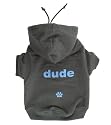 K9 Dude Hoodie For Dogs, Grey, Large