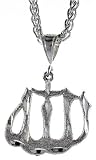 Sterling Silver 1 (25 mm) Diamond Cut Allah Pendant