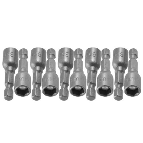 A12091100ux0358 1/4-Inch Shank Chrome-Vanadium Magnetic Hex Socket Nut Driver (10 Pieces