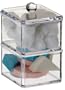Danielle Square Acrylic Cotton Ball Holder, Two-Tier