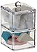 Health & Personal Care : Danielle Square Acrylic Cotton Ball Holder, Two-Tier