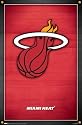 Miami Heat (New Logo) Sports Poster Print - 24" X 36"