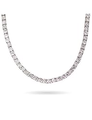 Brilliant Cut 4mm CZ Sterling Silver Tennis Necklace