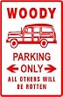 WOODY PARKING car classic collect hobby sign