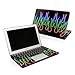 Rainbow Neon Flames Design Skin Decal Sticker for Apple MacBook 13"" (Black or White Polycarbonate w/SEPARATE TRACKPAD)