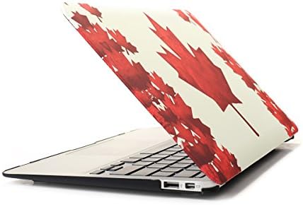 Mosiso - Canada Flag Maple Leaf AIR 13-inch Rubberized Hard Shell Snap On Case Cover for Apple MacBook Air 13.3" (Models: A1369 and A1466) (Canada Flag)