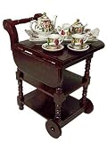 Wooden Drop Leaf Tea Cart - Scaled for American Girl Dolls and 18 - 22