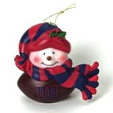 Pack of 2 NFL New York Giants Musical Light-up Snowman Christmas Ornaments 2.75"