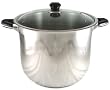 NEW 24-QUART HEAVY-GAUGE STAINLESS STEEL (18/10) STOCK POT W/ GLASS LID COVER