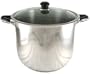 NEW 20-QUART HEAVY-GAUGE STAINLESS STEEL (18/10) STOCK POT W/ GLASS LID COVER
