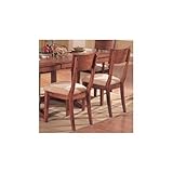 Set of 2 Contemporary Style Brown Finish Wood Dining Chair
