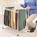 Wheeled steel rolling pants and necktie closet trolley