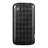 Argyle TPU Gel Skin Case Cover for HTC Sensation 4G Bonus MiniSuit LCD Clea ....