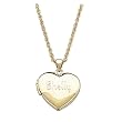 Personalized Gold-Plated Heart Engraved Locket Pendant