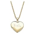 Personalized Gold-Plated Heart Engraved Locket Pendant