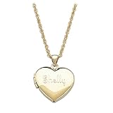 Personalized Gold-Plated Heart Engraved Locket Pendant