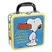 Peanuts Snoopy Cartoon Comic Snack Break Square Tin Tote Lunch Box Gift