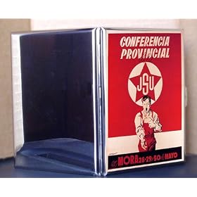 Conferencia Provincial de la JSU Vintage Spanish Civil War Military Propaganda Metal Cigarette Case ID Holder Wallet