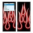 Red Neon Flames Design Decal Skin Sticker for Apple iPod nano 2G (2nd Generation) 2GB/ 4GB/ 8GB Player