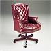 Traditional Executive Swivel with Fabric and Leather Options Finish: Aspen, Fabric: Leather - Black