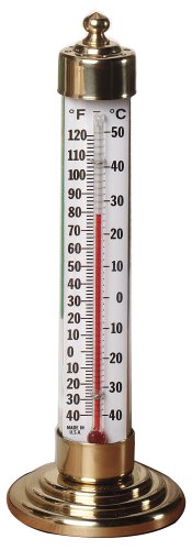 Conant Custom Brass Model T-2 Vermont Polished Brass Tabletop Thermometer