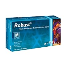 Aurelia Robust 9389 Nitrile Glove, Powder Free, 9.4" Length, 5 mils Thick