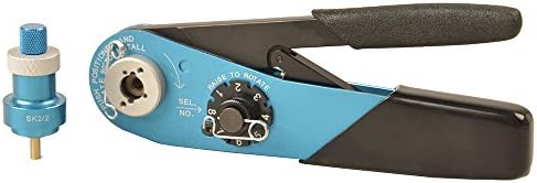 IWISS M22520/2-01 Miniature Adjustable Hand Crimping Tool Equivalent to AFM8 with SK2/2 Locator for Terminals AWG 20-32