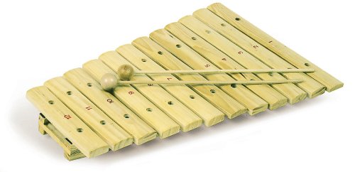 Childrens Toyshop  Toys : Traditional design varnished natural wood 12 Xylophone