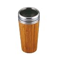 Cafe to Go Isolierbecher aus Edelstahl mit Bambus 420ml