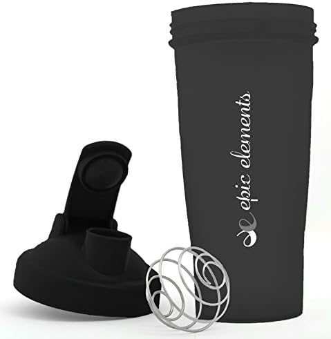 2 Shaker Bottle by Epic Elements [28 Ounce, BPA Free] Great for blending protein shakes, smoothies, and juices!