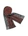 Apparel : Gucci Signature Buckle Stripe and GG Logo Wool Scarf Dark Gray