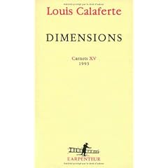 Dimensions : Carnets XV, 1993